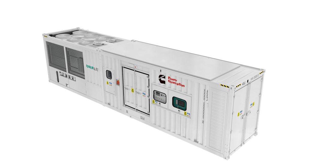Cummins 1000 kW gas genset with CHP containerised enclosure